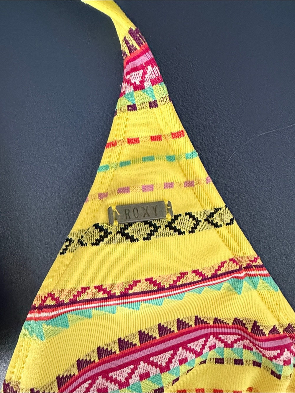 Roxy Yellow Patterned Triangle Bikini - Picture 3 of 7